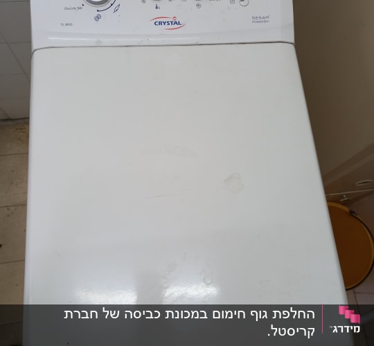 מכונת כביסה עם לוח בקרה וכפתורים
